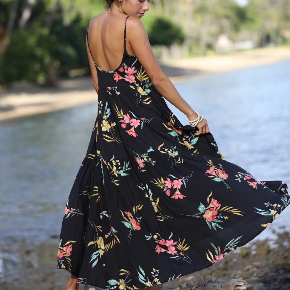 Black Tiered Maxi Sundress
